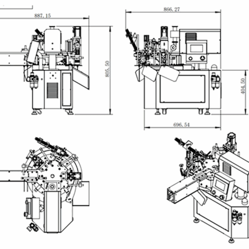 Fully automatic packaging line for liquids/laundry detergent/beverages/flavorings/mineral water