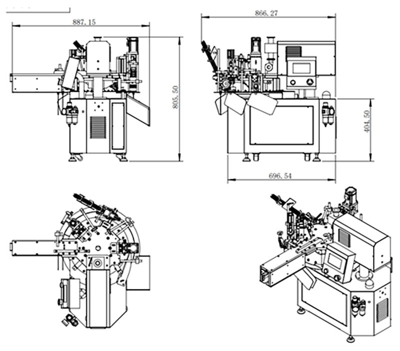 Fully automatic packaging line for liquids/laundry detergent/beverages/flavorings/mineral water
